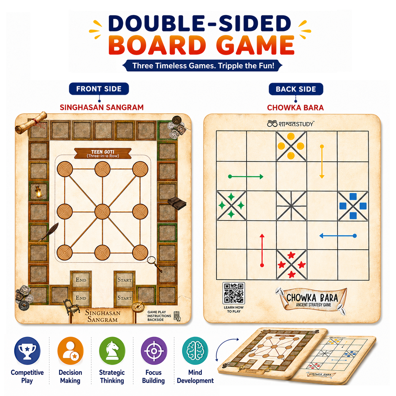 5 Board Games Combo (Age 5+)