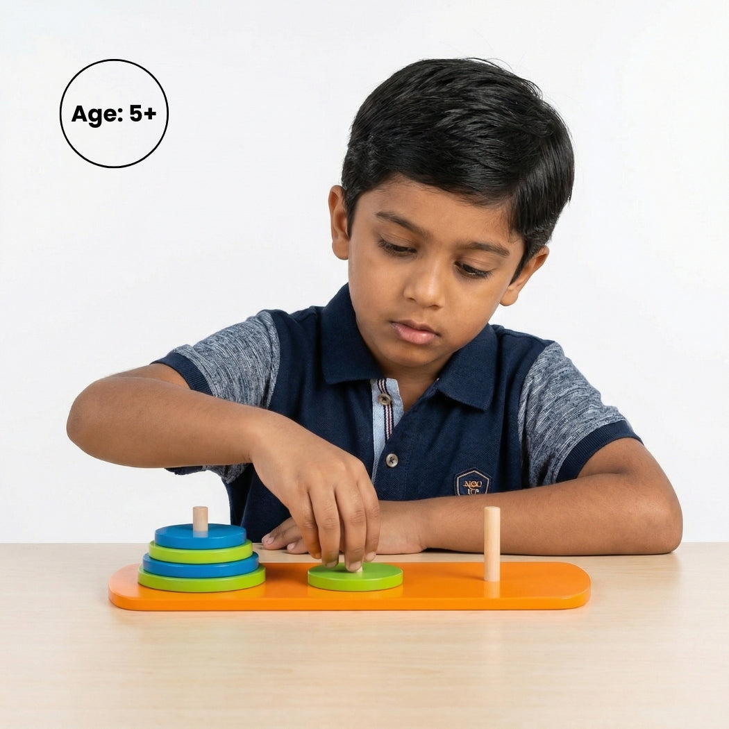 Tower of Hanoi Wooden Logic Puzzle